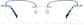 Front view of Lightweight Semi Rimless Rectangle Glasses 418116 in Blue thumbnail