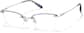 Angle view of Lightweight Semi Rimless Cat Eye Glasses 418216 in Blue thumbnail