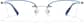 Front view of Lightweight Semi Rimless Cat Eye Glasses 418216 in Blue thumbnail