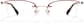 Front view of Lightweight Semi Rimless Cat Eye Glasses 418218 in Red thumbnail