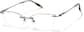 Angle view of Lightweight Semi Rimless Cat Eye Glasses 418233 in Taupe  thumbnail