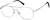 Angle view of Aviator Glasses 418911 in Silver thumbnail