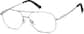 Angle view of Aviator Glasses 418911 in Silver thumbnail