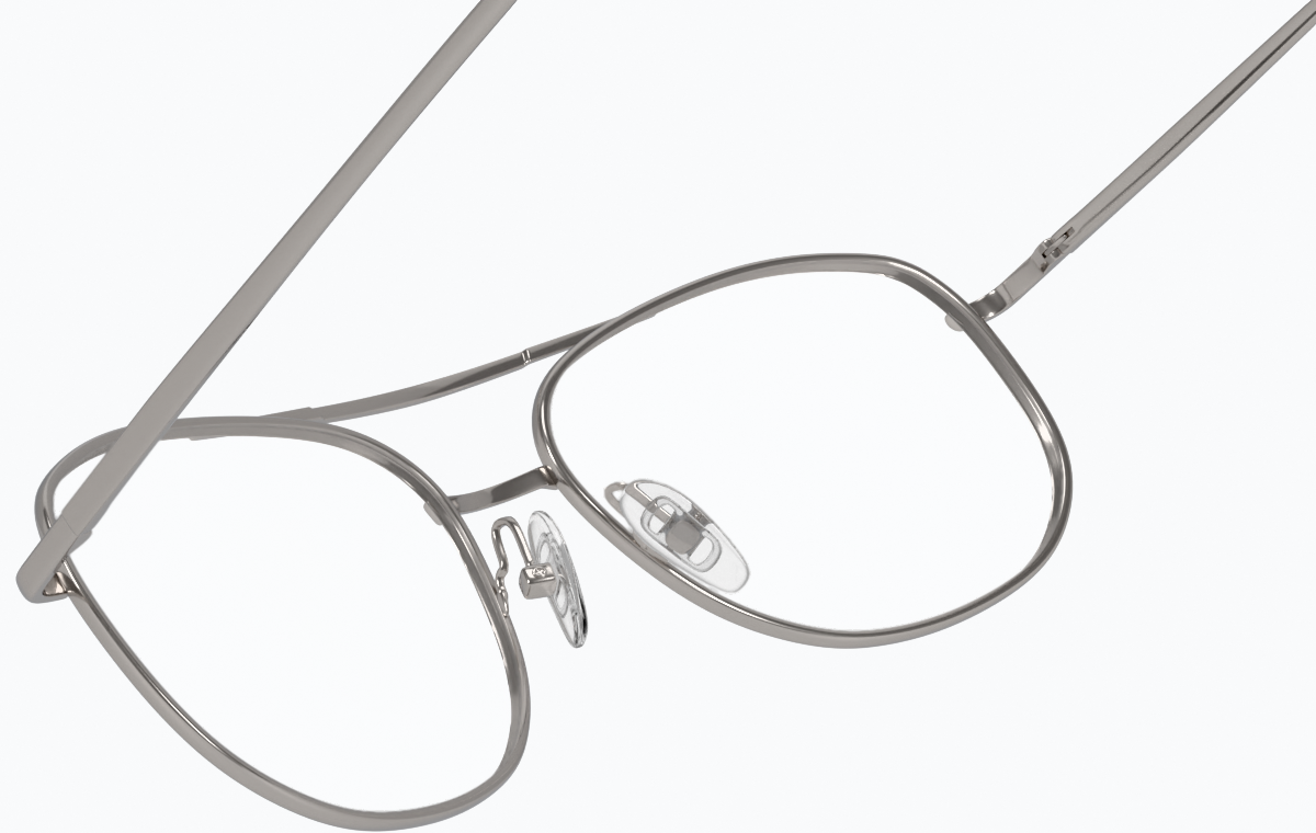 See-through view of Aviator Glasses 418911 in Silver thumbnail