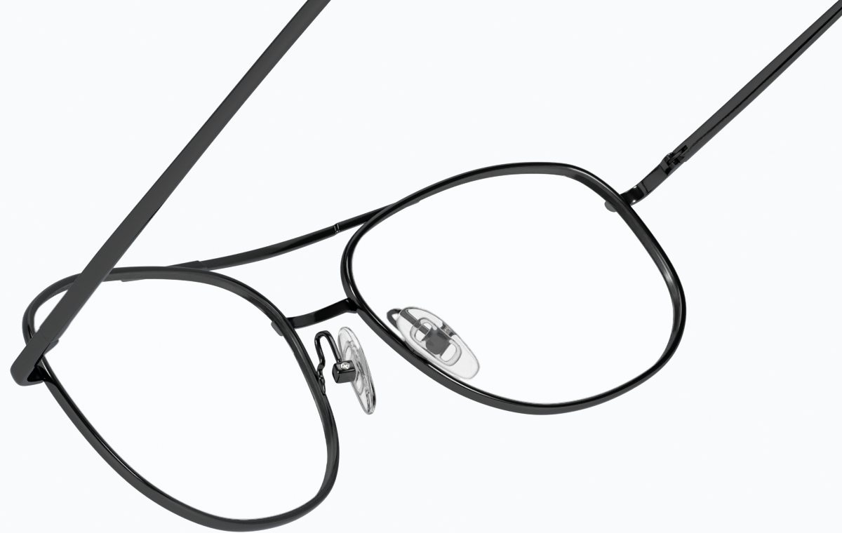 See-through view of Aviator Glasses 418912 in Gray thumbnail