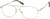 Angle view of Aviator Glasses 418914 in Gold thumbnail