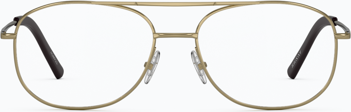 Front view of Aviator Glasses 418914 in Gold thumbnail