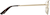 Side view of Aviator Glasses 418914 in Gold thumbnail
