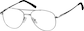 Angle view of Aviator Glasses 419011 in Silver thumbnail