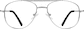 Front view of Aviator Glasses 419011 in Silver thumbnail