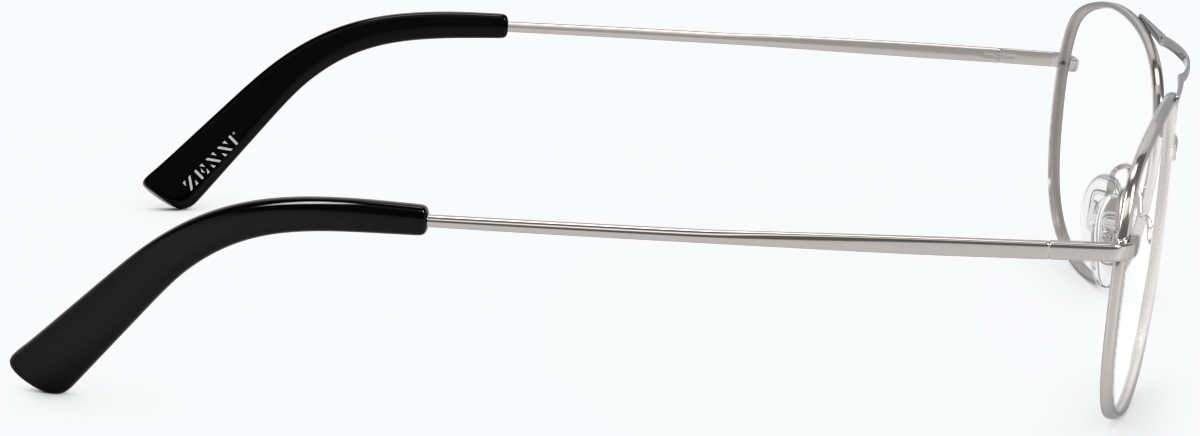 Side view of Aviator Glasses 419011 in Silver thumbnail