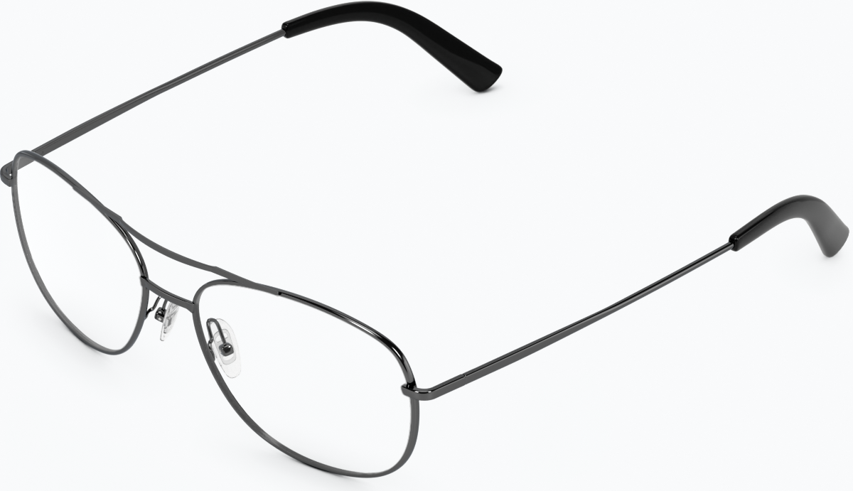 Angle view of Aviator Glasses 419012 in Gray thumbnail