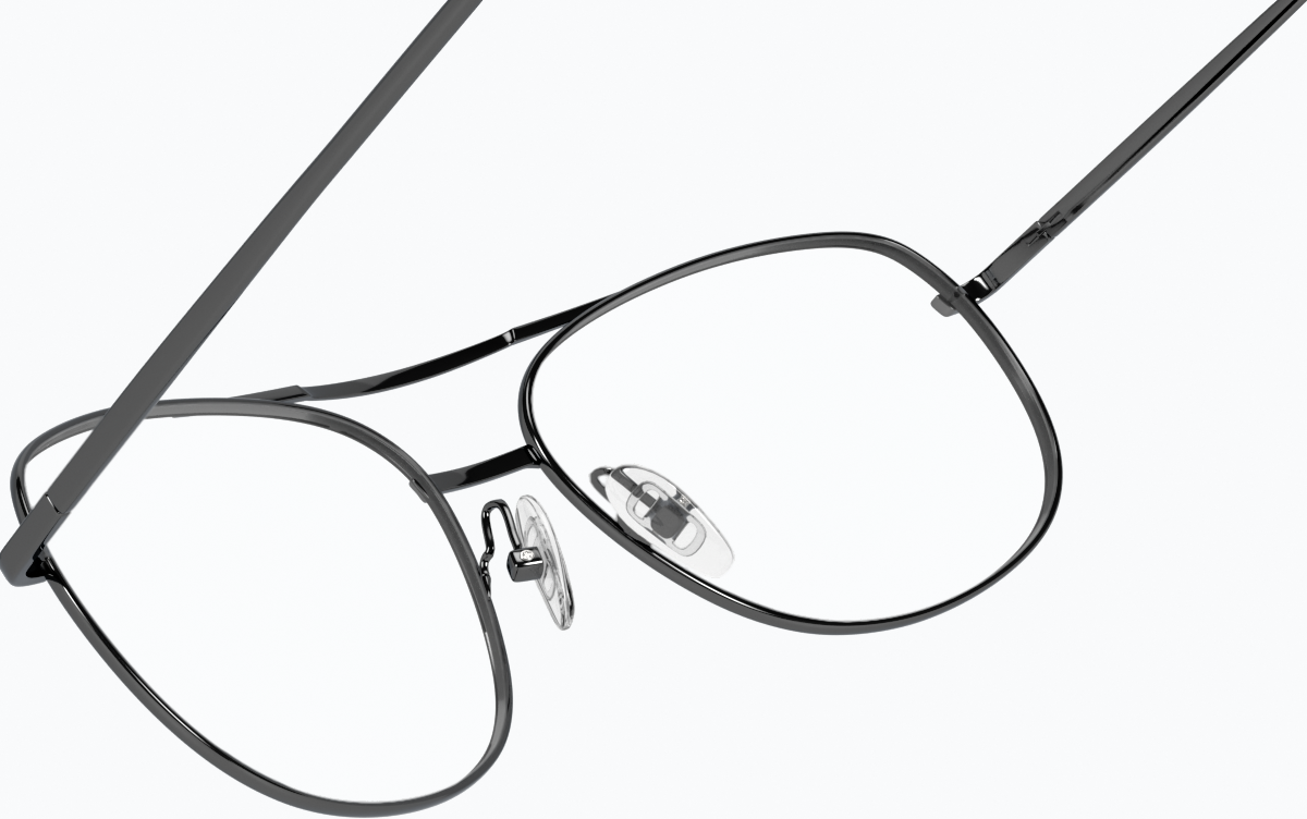 See-through view of Aviator Glasses 419012 in Gray thumbnail