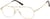 Angle view of Aviator Glasses 419014 in Gold thumbnail