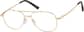Angle view of Aviator Glasses 419014 in Gold thumbnail