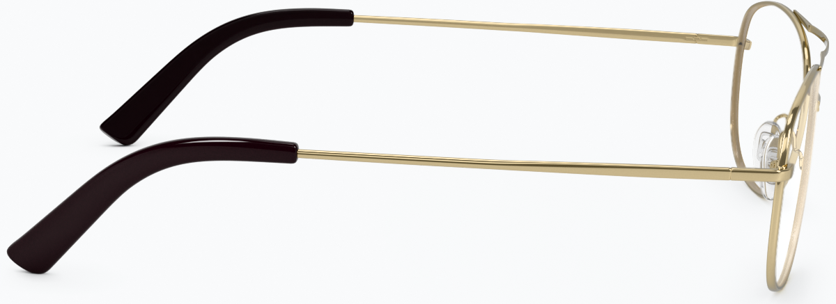 Side view of Aviator Glasses 419014 in Gold thumbnail