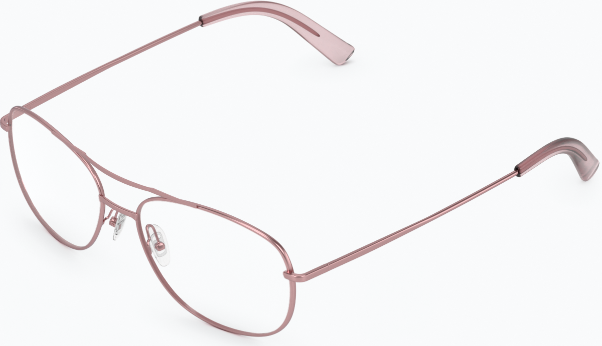 Angle view of Aviator Glasses 419019 in Pink thumbnail