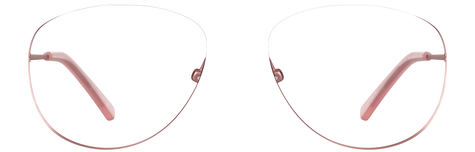 Front view of Aviator Glasses 419019 in Pink