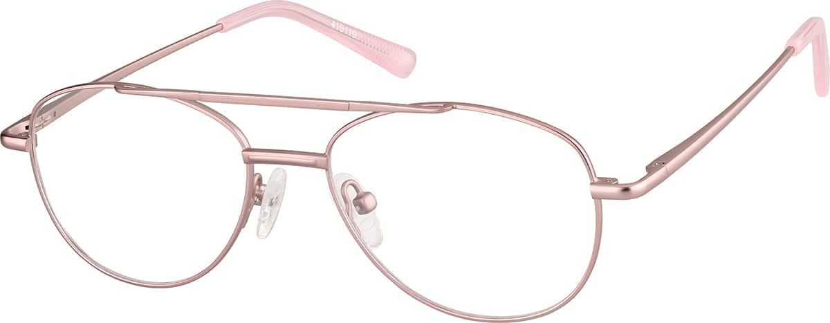 Angle view of Aviator Glasses 419119 in Pink