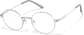 Angle view of Metal Round Glasses  419211 in Silver  thumbnail
