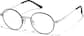 Angle view of Lunettes rondes en métal  419221 in Noir thumbnail