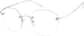Angle view of Customizable Rimless Glasses 420611 in Silver thumbnail