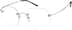 Customizable Rimless Glasses 420612 in Gray