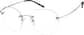 Angle view of Customizable Rimless Glasses 420612 in Gray thumbnail