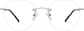 Front view of Customizable Rimless Glasses 420612 in Gray thumbnail