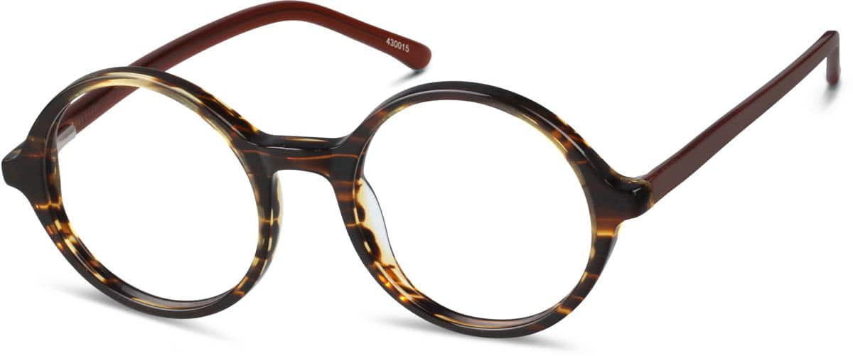 Angle view of Round Glasses  430015 in Tortoiseshell