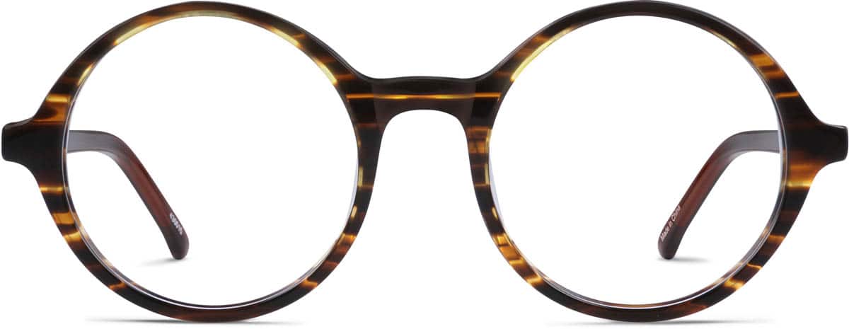 elleve nedbrydes omhyggelig Tortoiseshell Round Glasses #430015