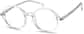 Angle view of Round Glasses 430023 in Clear thumbnail