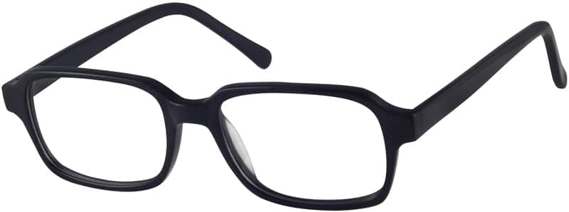 Angle view of Rectangle Glasses 433421 in Black