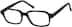 Rectangle Glasses 433421 in Black