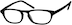 Oval Glasses 435221 in Black