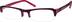 Rectangle Glasses 437727 in Red