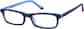 Angle view of Kids' Rectangle Glasses 439516 in Blue thumbnail