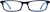 Front view of Kids' Rectangle Glasses 439516 in Blue thumbnail