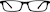 Front view of Kids' Rectangle Glasses 439521 in Black thumbnail