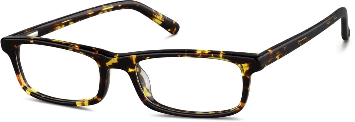 Angle view of Kids' Rectangle Glasses 439525 in Tortoisesehll