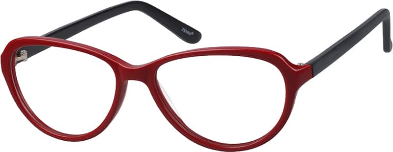 Angle view of Oval Glasses 4410618 in Red