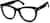 Angle view of Square Glasses 4411521 in Black thumbnail
