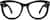 Front view of Square Glasses 4411521 in Black thumbnail