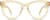 Front view of Square Glasses 4411522 in Yellow thumbnail