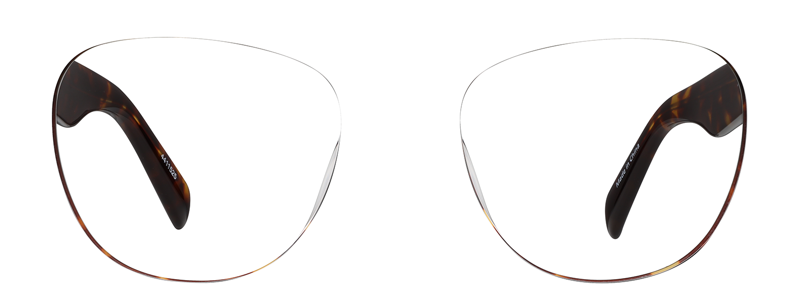 Front view of Square Glasses 4411525 in Tortoiseshell