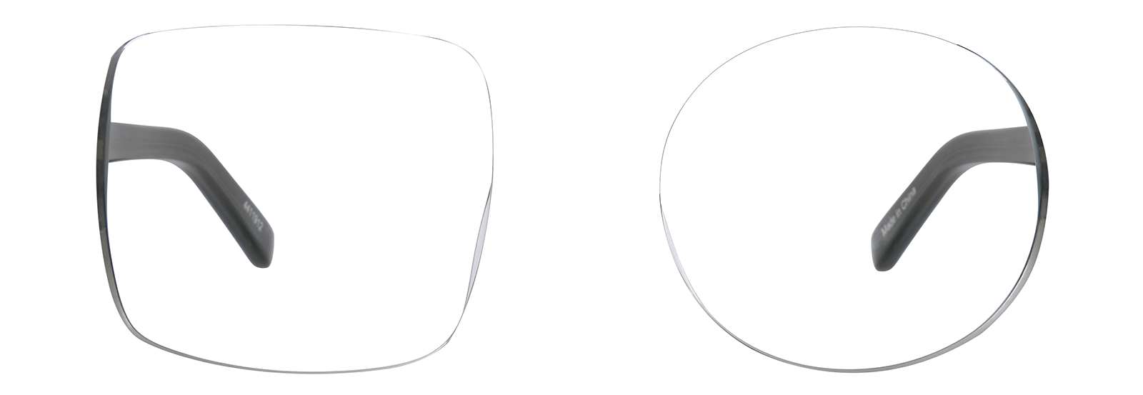 OneFRAME ボタン ホワイト 24mm3個 Smoke Rectangle Glasses #4435412 | Zenni Optical