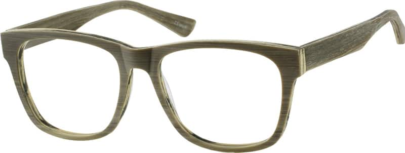 Angle view of Square Glasses 4412332 in Wood Texture