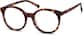 Angle view of Round Glasses 4412425 in Tortoiseshell thumbnail
