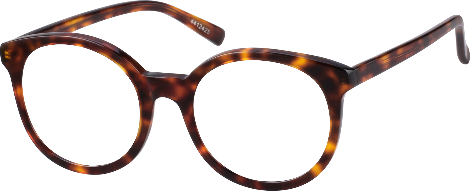 Angle view of Round Glasses 4412425 in Tortoiseshell