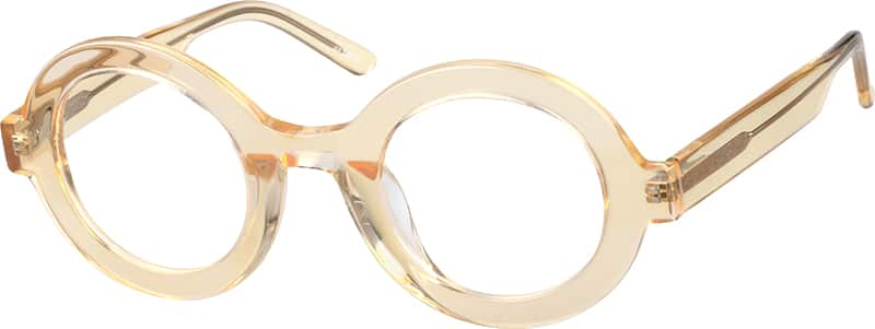 Angle view of Round Glasses 4412522 in Orange